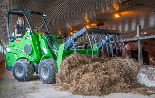 Den öppna grepkonstruktionen gör att man får bättre sikt när grepen är öppen. Stark kraftig konstruktion med två cylindrar. Smidda bultpinnar.