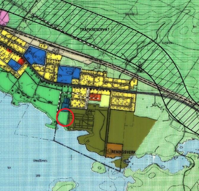 område för jordbruksmark. Inringat område är den del som man nu vill planlägga som begravningsplats.