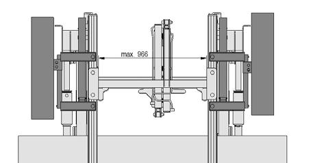 mm Lyfthöjd f 1405 mm 1540 mm Mått A 650 mm 720 mm Mått E 755 mm 820 mm Utrymme B min 1885 mm 1985 mm Se monteringsritningen för detaljerad information om montering.