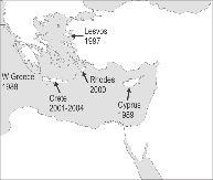 with the Hellenic Bird Ringing Centre. During these periods of fieldwork, a total of 4933 birds were ringed. The locations of the different places are shown in Figure 2.