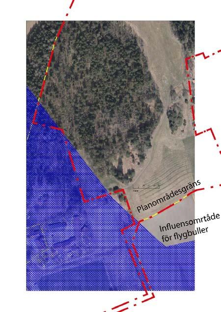 Störningar Föreslagna bostäder ligger utanför Arlanda flygplats influensområde (FBN 55dBA).