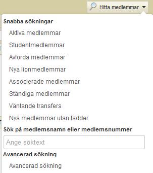 Då medlemmen hittats trycks Anges dag på medlemskap träder i