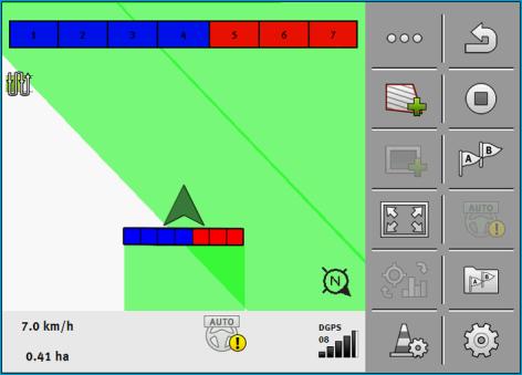 Det finns följande typer av bildskärm-lightbar: Bildskärm-Lightbar i grafikläget Bildskärm-Lightbar i textläget Förutom bildskärm-lightbar visas också en riktningspil på bildskärmen, vilken visar den