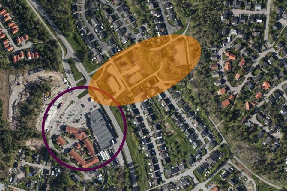 1 Nuvarande markanvändning Marken inom fastigheterna Tråsättra 1:94 och 1:355 var, som tidigare påpekat,