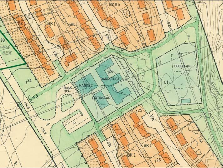 Planområdet ligger inom stadsplanen Bergsättra inom Margretelund, antagen 1969.