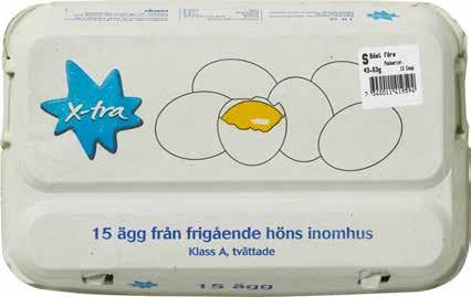 Max 1 förp per hushåll Ägg X-tra, 15-pack,