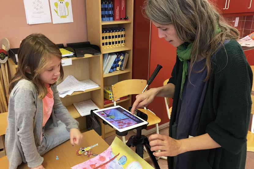 film-/mediepedagognätverk i de tolv klasserna. Sammanlagt deltog 290 av skolans 450 elever i halvdagsworkshopparna. I nästa avsnitt utvecklas innehållet i projektets olika delar.
