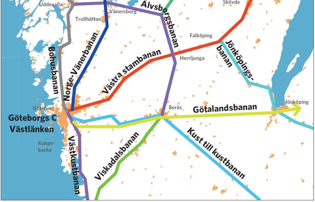Utbyggnaden bereder plats för Västlänken den järnvägstunnel under Göteborg som kommer att möjliggöra genomgående tågtrafik mellan Olskroken och Almedal.