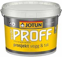 16 JOTAPROFF Projekt vägg och tak 9 L, 10 L och 100 L JOTAPROFF Projekt vägg och tak är en projektfärg som bidrar till en arbetseffektiv vardag.