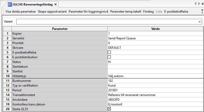 Det är viktigt att rätt period väljs vid månads- samt årsskifte eftersom det är den som styr i vilken månad/år reverseringen kommer att bokföras i.