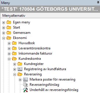 Om ingen markering om att Reverseringsbekräftelsen (GL35) ska startas per automatik efter att