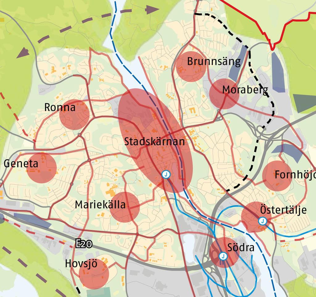 Bilaga till planansökan Södertälje kommun Jasminen 5 Analys Kommunala planer Södertälje kommun planerar för ett bostadsbyggande om 925 bostäder per år fr om 2013 tom 2020.
