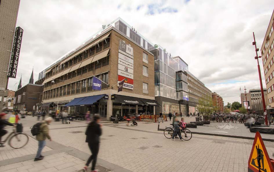 Förändringar stadsbild och byggnader Förslaget syftar till att tillskapa mer yta med hög arkitektonisk kvalitet för centrumverksamhet som handel, hotell och kontor i ett centralt läge och på så vis