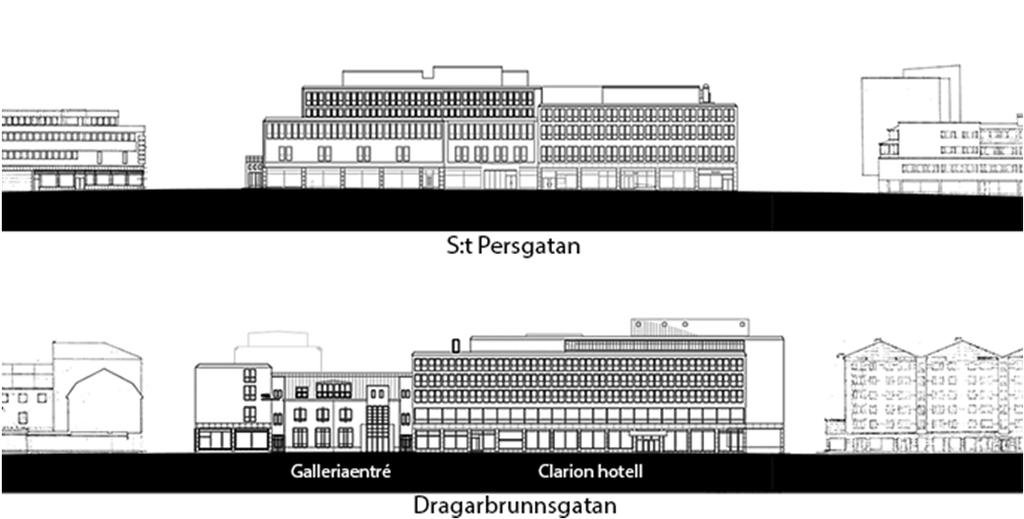 Högsta totalhöjd regleras så att takfotslinjen sammanfaller med angränsande byggnader.