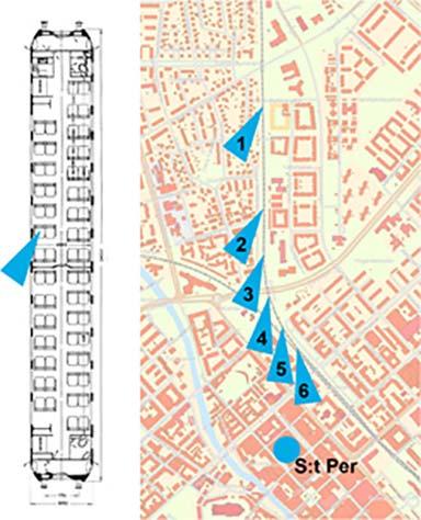 Utredningen visar att befintlig bebyggelse och vegetation skymmer siktlinjen och en tågresenär ser inget av den föreslagna påbyggnaden av kvarteret under infarten till Uppsala.