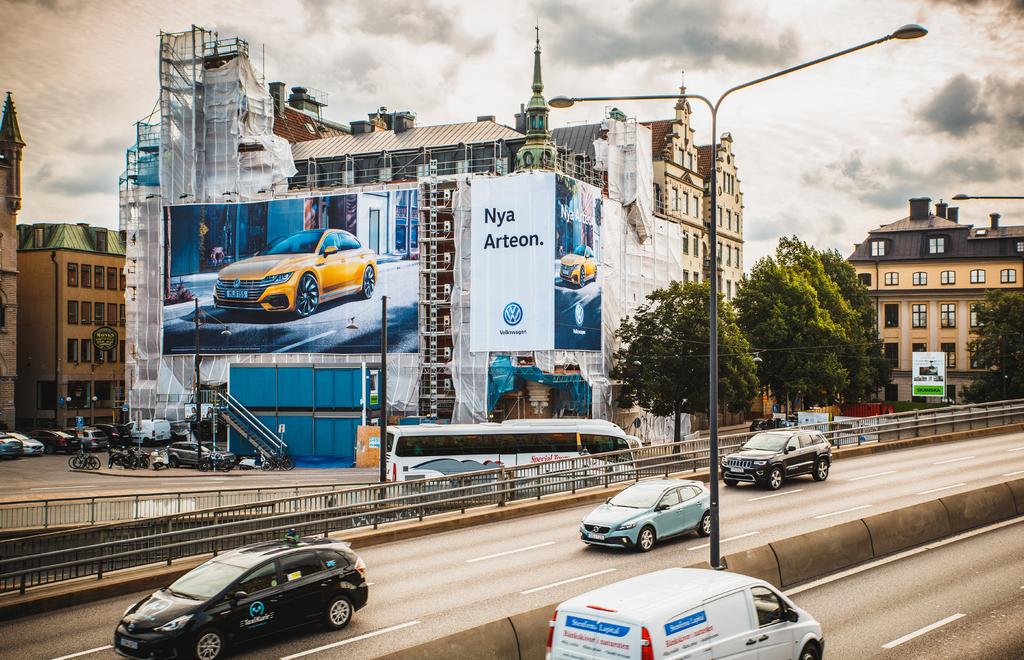 VOLKSWAGEN - NYA ARTEON BYGGSTÄLLNING MUNKBRON, STOCKHOLM Verksamhet: Finansiell ställning och utveckling avseende AdCityMedia är verksamt inom marknaden för utomhus- tredje kvartalet 2017: reklam