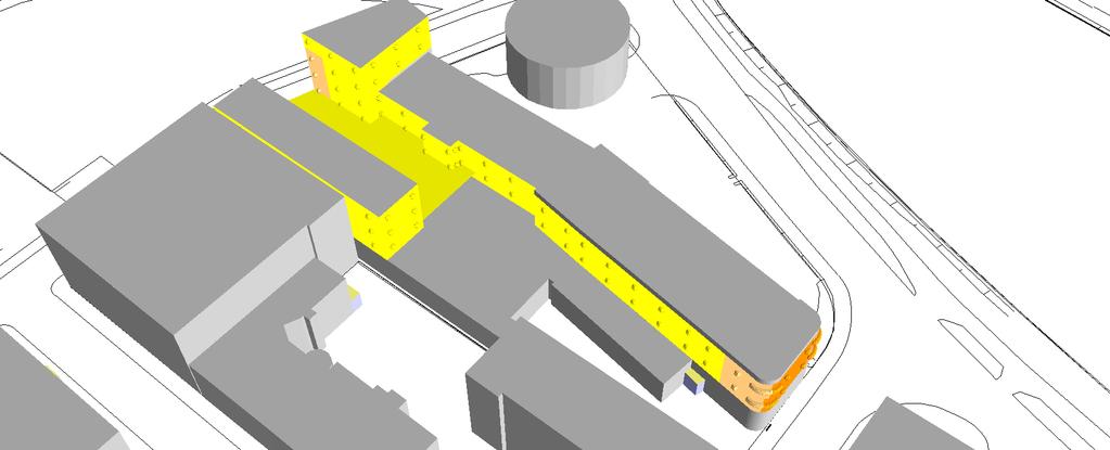 Elevation 2 < <= 2 Elev ation <=8 8< Elev ation <=8 8< KV BANDVAKTEN, KALMAR Trafikbullerutredning Situation trafik framtidsprognos +15 år Dygnsekvivalenta ljudnivåer vid fasader samt innergård