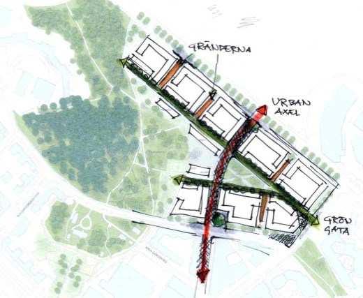 Sida 5 (15) Bebyggelsen får högre höjd mot omgivande