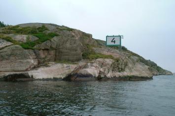 Lysekil mellan Gullmarsfjorden och Åbyfjorden.