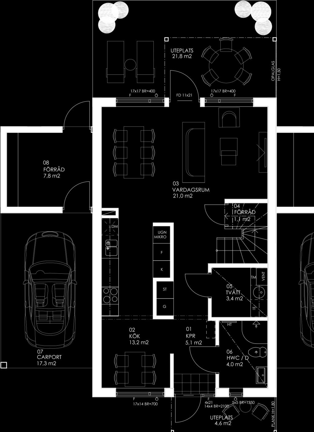 2 PLAN, M2, KEDJEHUS DM K F U/M