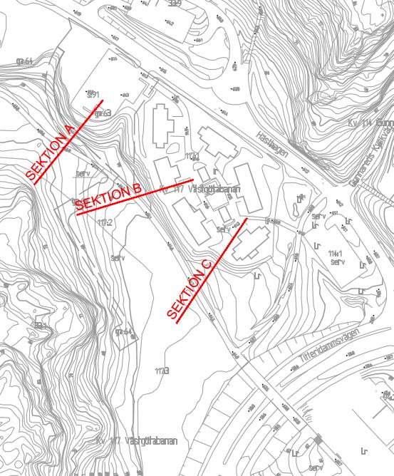 ra04s 2011-02-17 under markytan. Enligt tidigare utredning motsvarar grundvattentrycket i friktionslagret mellan den siltiga leran och berget en grundvattenyta på ca 2-3 m djup under markytan.