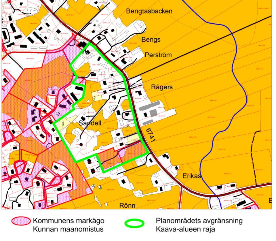 delen av privata markägare, kommunen äger två skiften i södra delen.