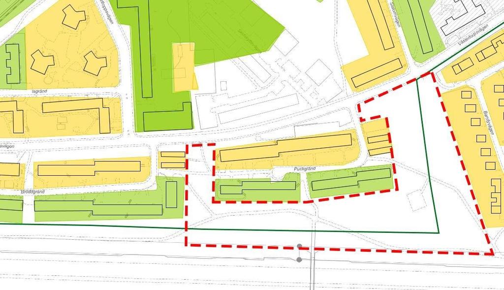 Sida 7 (15) Bandyspelaren i öster består av småhus med häckar i tomtgränsen mot skogpartiet i planområdet.