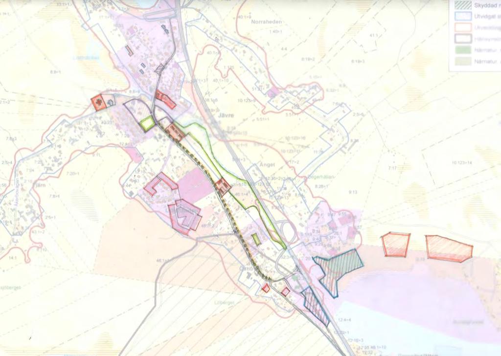 Boende och byggande, gestaltning FRÅGOR TILL DIALOG Är förtätning längs byavägen en bra idé? Cykel- och gångbana med belysning och trädrad som binder ihop byadelarna?