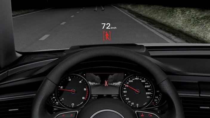 Head-up-display Alcantara perforerat/läder