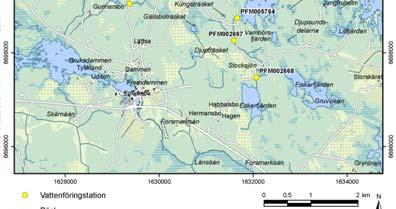 Sjönivåsänkning (max) ~ 0,01 m