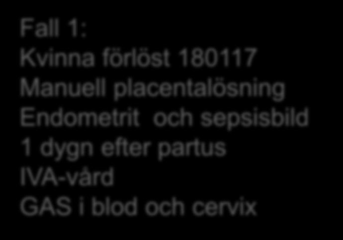 i blod och cervix Fall 2: Kvinna förlöst 180125 Feber, frossa 3 dygn efter