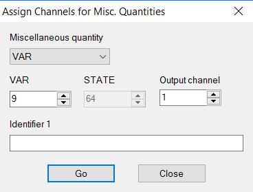 Figur 3.3 CHAN/Misc q, används för att designera variabler för utskrift under simulering för specifika modeller. Källa: PSS/E.