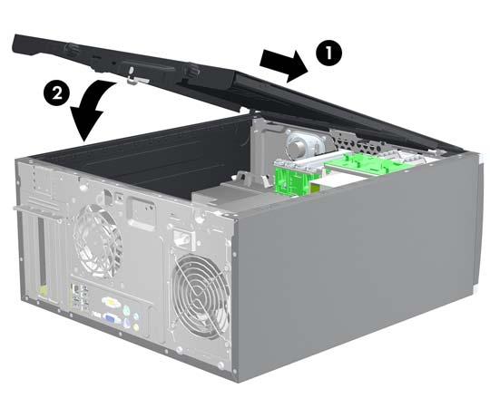 Sätta tillbaka datorns åtkomstpanel 1.