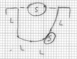 A3 STOLPHÅL Detta stolphål låg endast 0,5 meter sydost om A2. Stolphålet var 0,30 x 0,28 meter stort och 0,27 meter djupt.