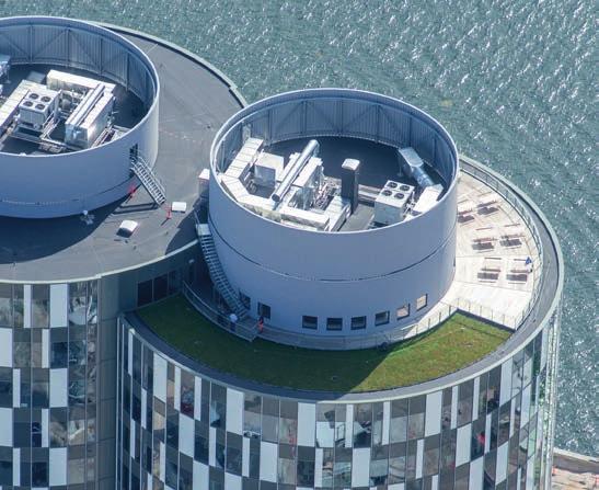 Nordic Waterproofing Holding A/S ÅRSREDOVISNING 2016 13 Taket på Portland Towers i Köpenhamn skyddas av bitumenprodukter från Nordic Waterproofing, och gröna tak.