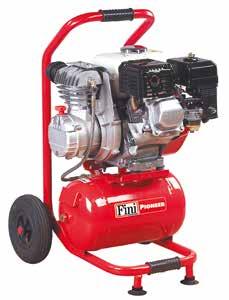 Byggkompressorer 118-210 l/min Ciao 6/1850 OLJEFRI Big Pioneer/S 362M Big Pioneer/I 285M Pioneer 236-4S BENSINDRIVEN HONDA GX-MOTOR