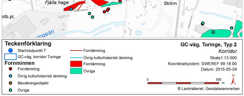 På den södra sidan finns enstaka fyndplatser av