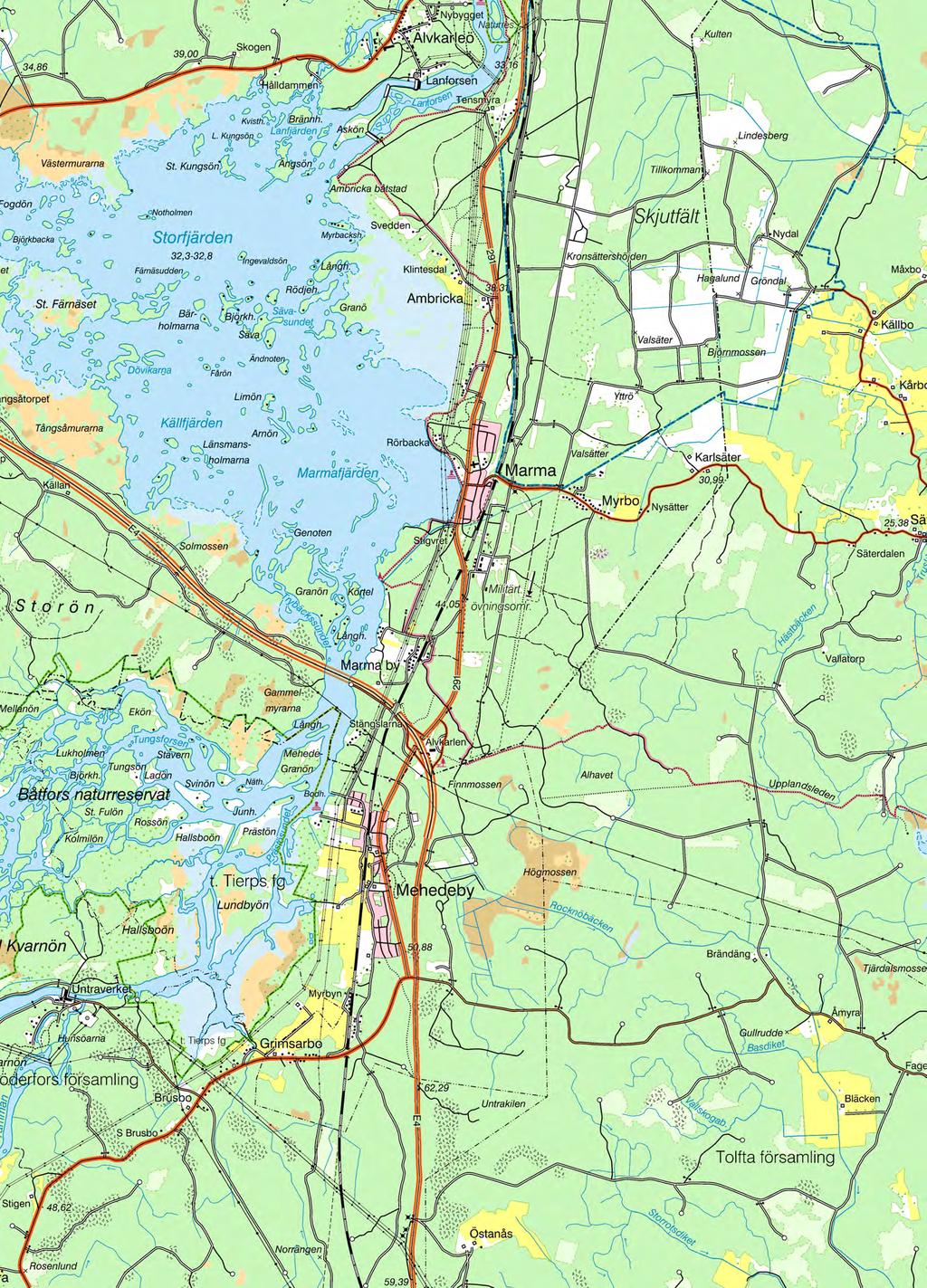 BILAGA 5 Teckenförklaring Alternativ 1, befintlig luftledning Alternativ 2 FMIS RÄA yta Alternativ 3a Alternativ 3b Alternativ 4 Alternativ 5