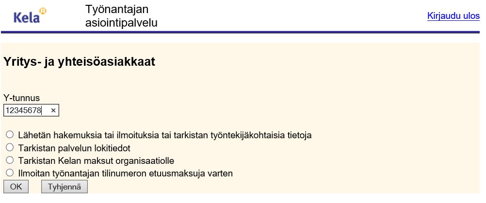 Kontonummer i e-tjänsten för arbetsgivare Du kan byta språk till svenska på följande sida när