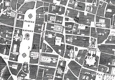 byggnadskropp och tomrum, som helt saknar utritade tomtgränser. Termen nolliplan eller nollikarta har sitt ursprung i kartan Nuova Topografia di Roma (1748) av Giambattista Nolli.