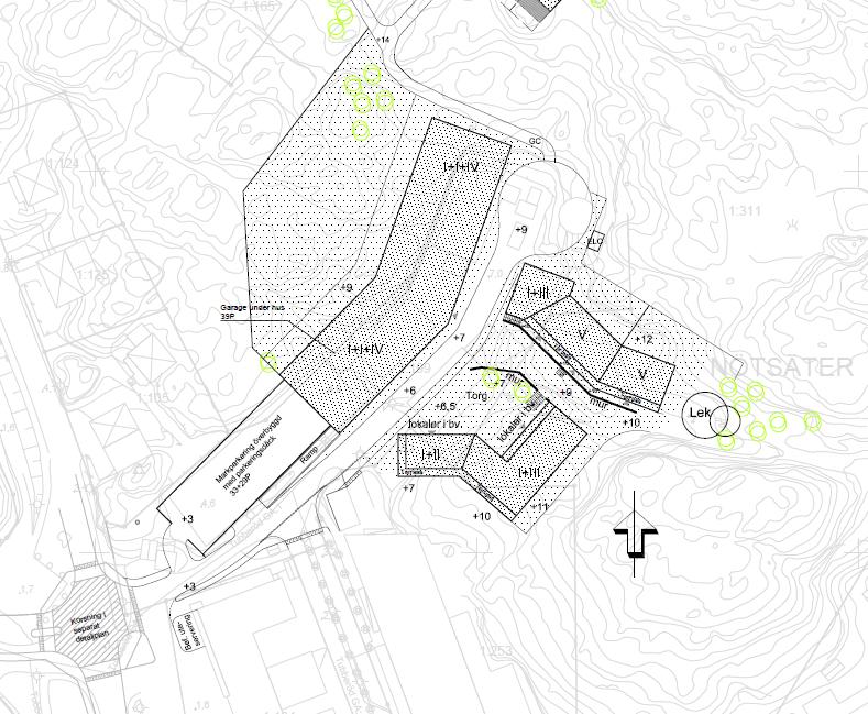 Område 3 Bild 7 Illustration av Område 3 Område 3 planeras längst söderut och kommer att ansluta till Hamngatan via befintlig gata.