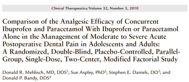 Ibuprofen 400 mg + Paracetamol 1000 mg 400 mg ibuprofen