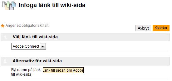 2 (5) 7. Information om ditt eget bidrag i wiki, vilken information du lagt till, redigerat tagit bort etc. 8. Tips! Vill du ha gott om plats när du ska redigera i en wiki, kan du dölja kursmenyn.