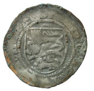 Sterlingarnas frånsida pryds av ett kors med omskriften MONETA MALMOIENS ( mynt från Malmö ).