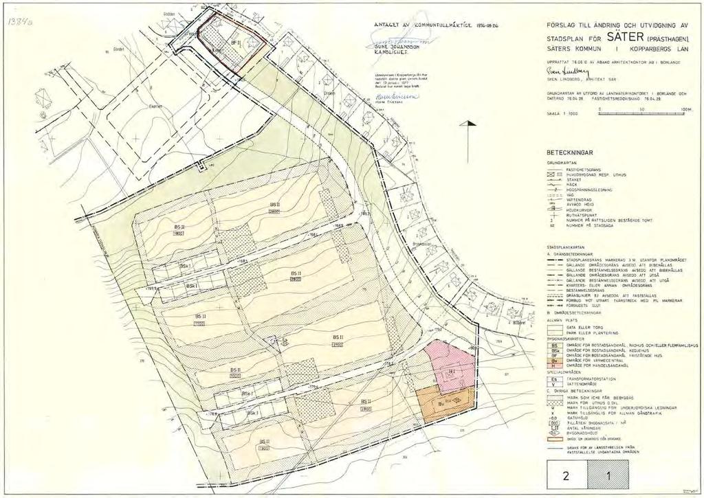 199 Gällande detaljplan för Prästhagen som vann laga kraft 1977 och bebyggdes åren därefter. Den norra halvan av denna plan är tänkt att ersättas av det nya planförslaget för del av Prästgärdet.