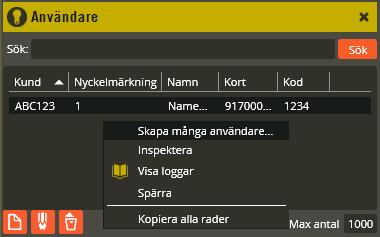 Multiaccess Styra 8.3 Programmering: Skapa många användare 218 Skapa många användare Är det många användare som skall läggas in i databasen kan detta förenklas genom att använda denna funktion.