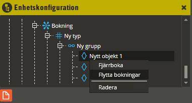 Multiaccess Styra 8.3 Fjärrbokning: Flytta bokningar 333 Flytta bokningar Det går att flytta bokningar från ett bokningsobjekt till ett annat (från version 8.0.