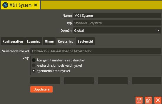 Multiaccess Styra 8.3 Programmering: Enhetskonfiguration, system 34 Inställningarna du kan göra här på systembilden är något som endast är aktuellt i ett redan driftsatt system.