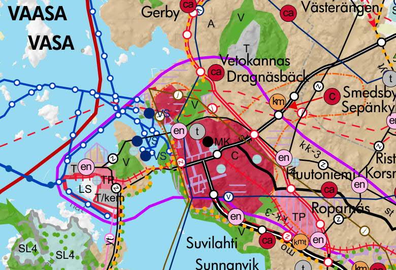 Ett utkast till landskapsplan för Österbotten 2040 var framlagt 5.2 9.3.2018.