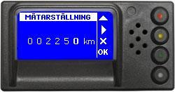 REGISTRERING Registrera enheten: Vid uppstart av boxen öppnas fråga om registrering, tryck då på den vita knappen och Registrera via GSM.